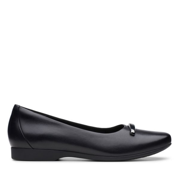 Clarks Womens Un Darcey Way Flat Shoes Black | CA-7349856
